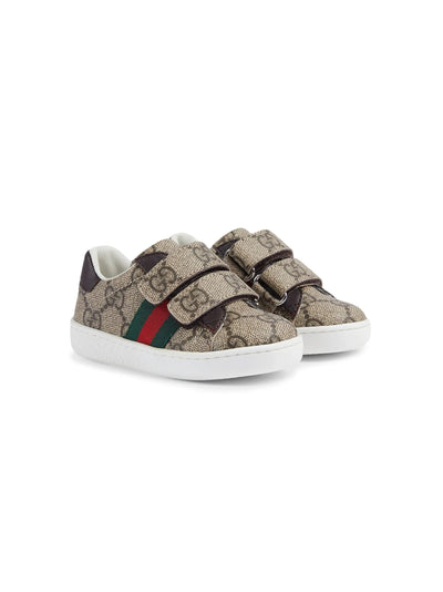 Brown leather boy GUCCI sneakers