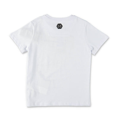 White cotton jersey boy PHILIPP PLEIN t-shirt