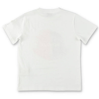 White cotton jersey boy MONCLER t-shirt