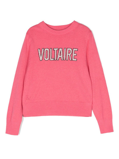 Pink wool and cashmere girl ZADIG & VOLTAIRE jumper