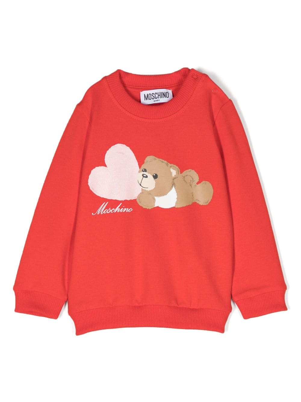 Teddy Bear red cotton baby girl MOSCHINO sweatshirt