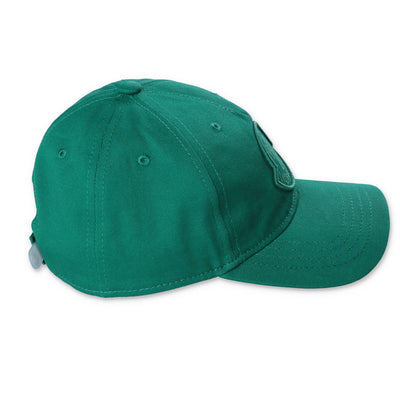 Green cotton canvas boy MONCLER baseball cap