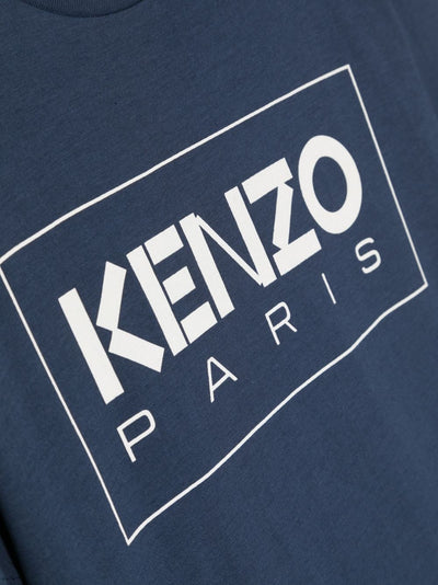 Blue cotton jersey boy KENZO t-shirt