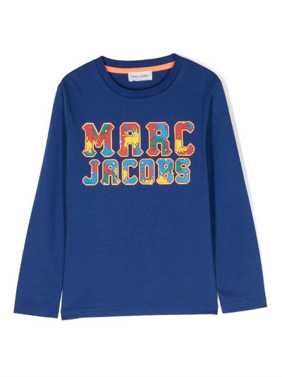 Royale blue cotton jersey boy MARC JACOBS t-shirt | Carofiglio Junior