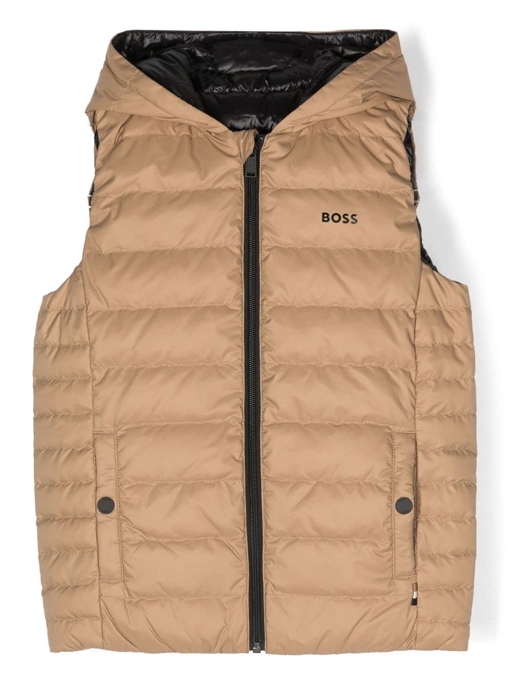 Reversible nylon boy HUGO BOSS hooded vest