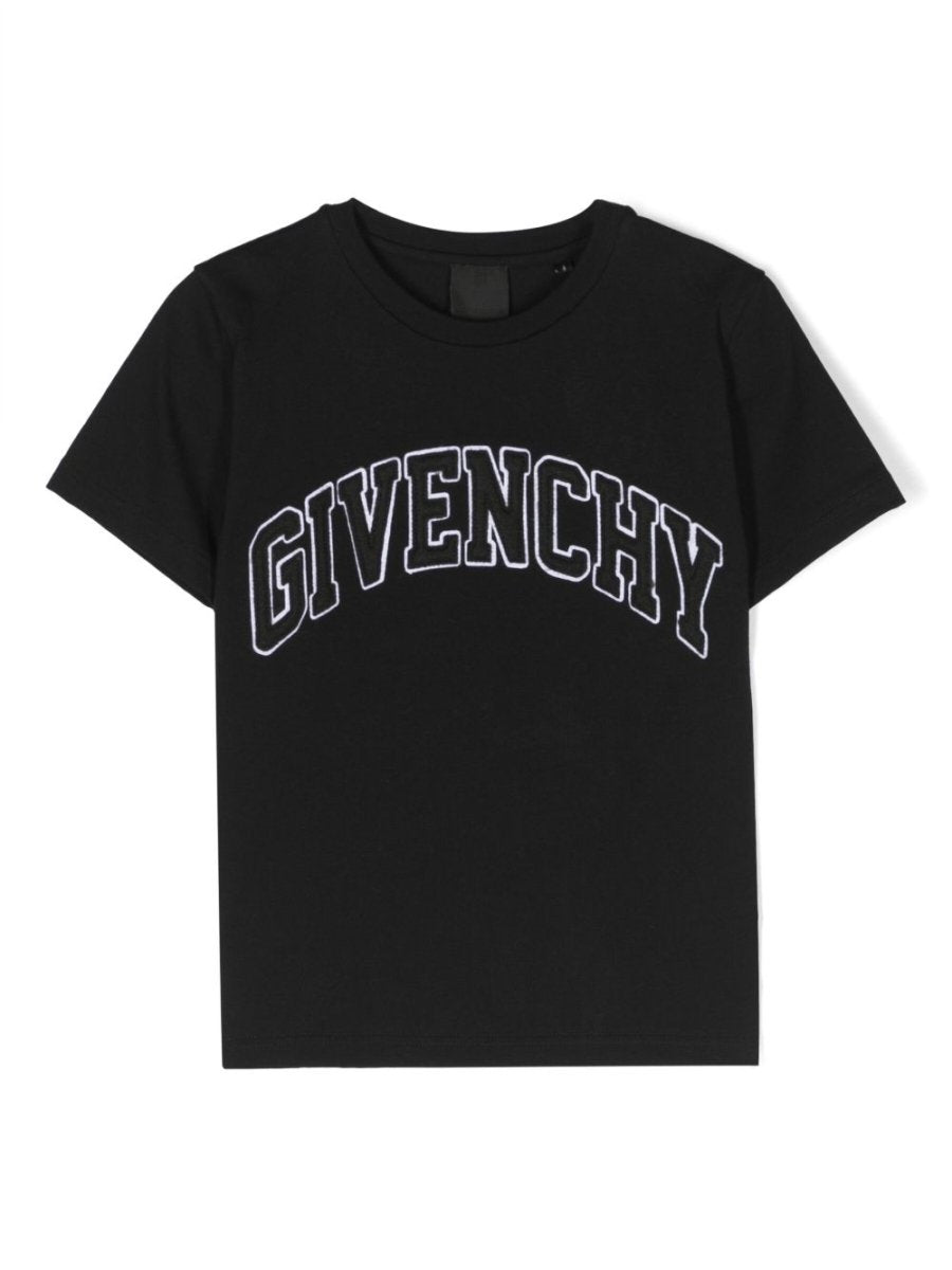 Black cotton jersey boy GIVENCHY t-shirt | Carofiglio Junior