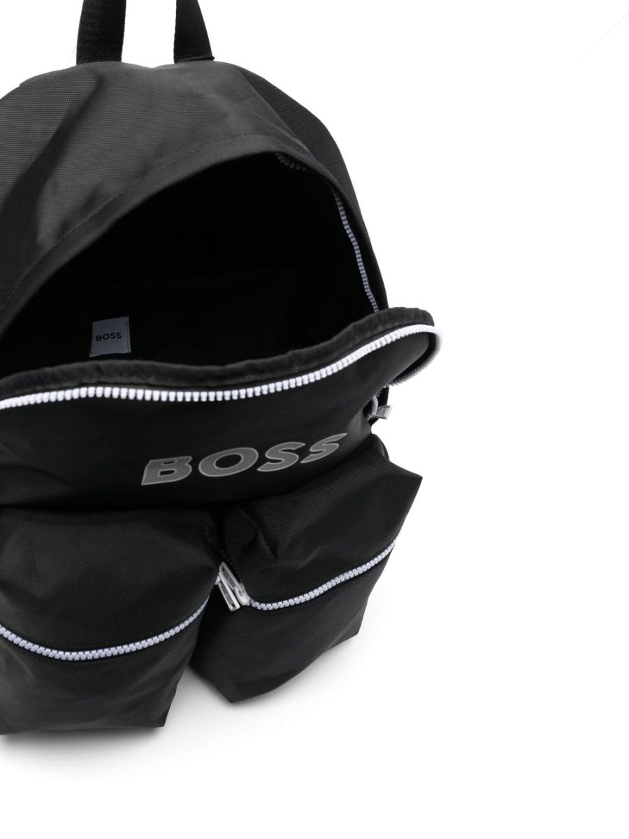 Black nylon boy HUGO BOSS backpack | Carofiglio Junior