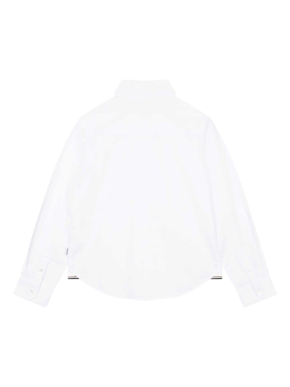 White cotton poplin boy HUGO BOSS shirt