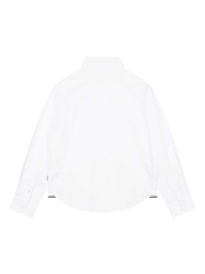 White cotton poplin boy HUGO BOSS shirt | Carofiglio Junior