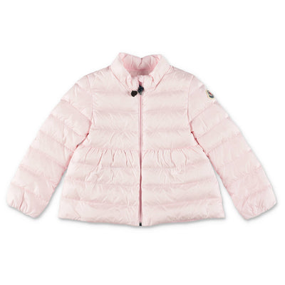 JOELLE pale pink nylon baby girl MONCLER down feather jacket