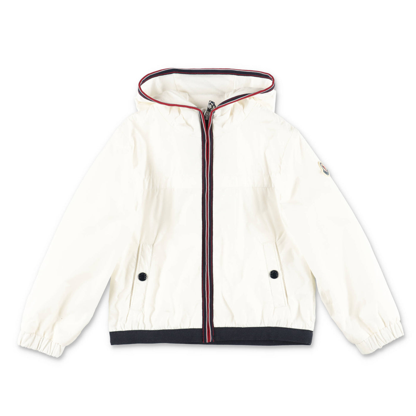ANTON white nylon baby boy MONCLER jacket with hood