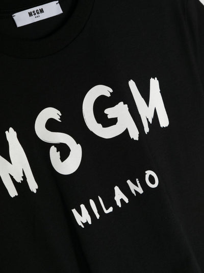 Black cotton jersey boy MSGM t-shirt