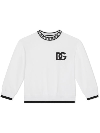 White cotton boy DOLCE & GABBANA sweatshirt | Carofiglio Junior