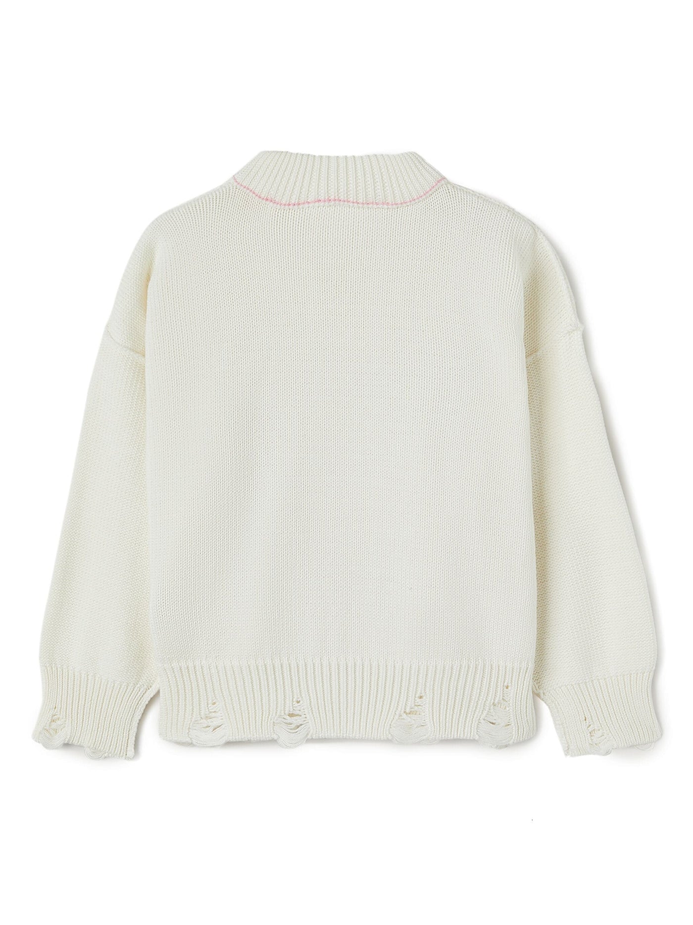 White cotton girl PALM ANGELS knit jumper