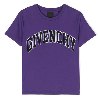 Purple cotton jersey boy GIVENCHY t-shirt | Carofiglio Junior
