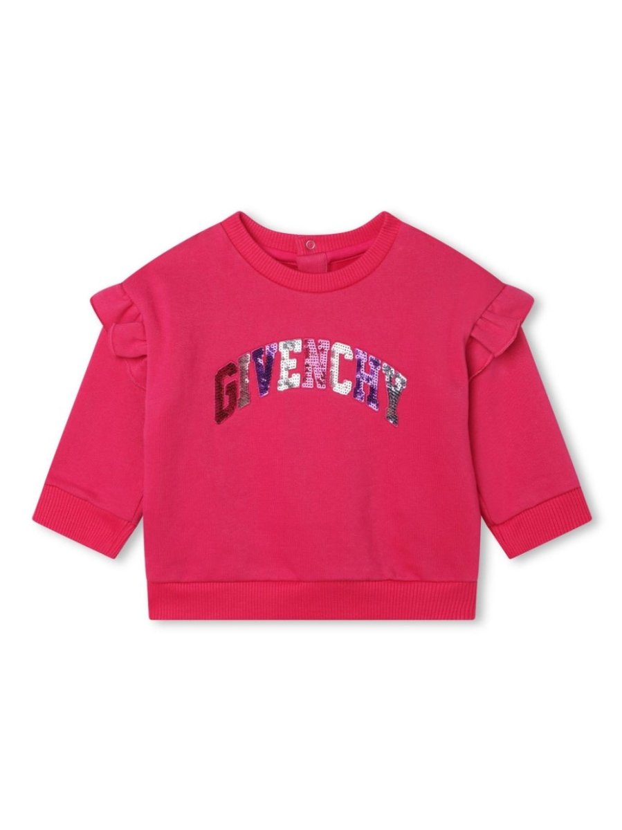 Fuchsia cotton blend baby girl GIVENCHY sweatshirt | Carofiglio Junior
