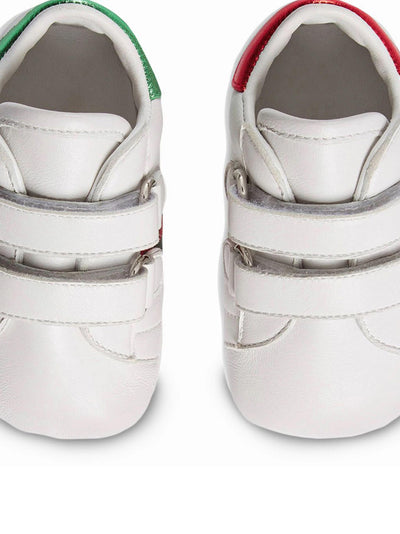 White nappa baby boy GUCCI prewalker shoes