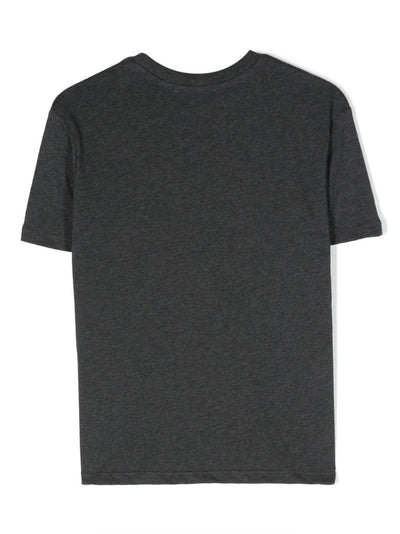 Dark grey cotton jersey boy MSGM t-shirt | Carofiglio Junior