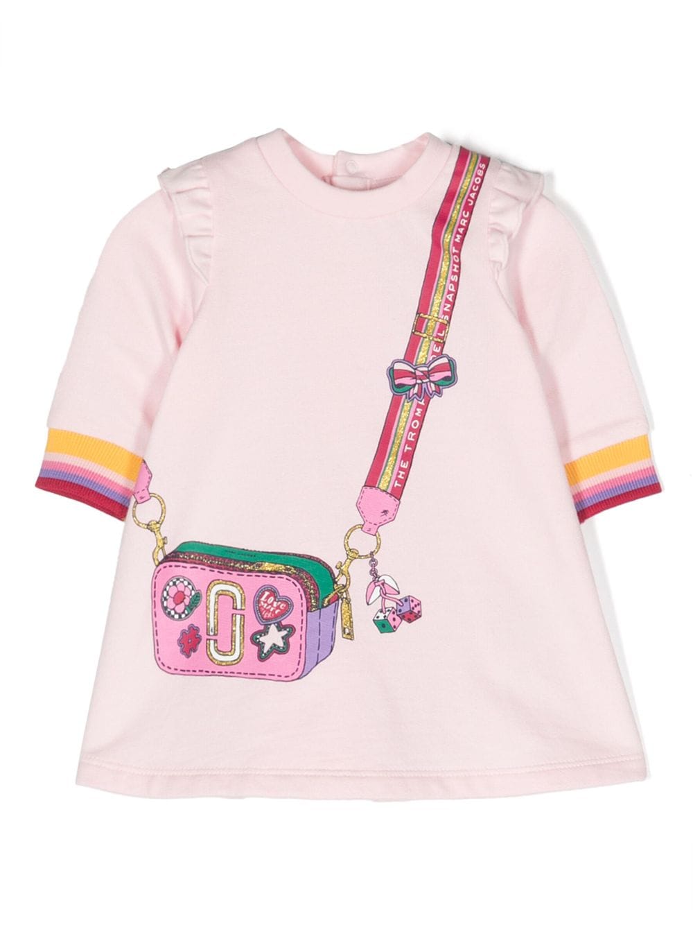 Pink cotton baby girl MARC JACOBS sweatdress | Carofiglio Junior