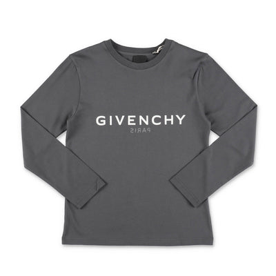 Dark grey cotton jersey boy GIVENCHY t-shirt
