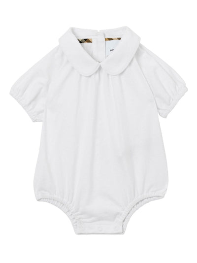 ODESSA cotton bodysuit dungaree and headband baby girl BURBERRY set | Carofiglio Junior