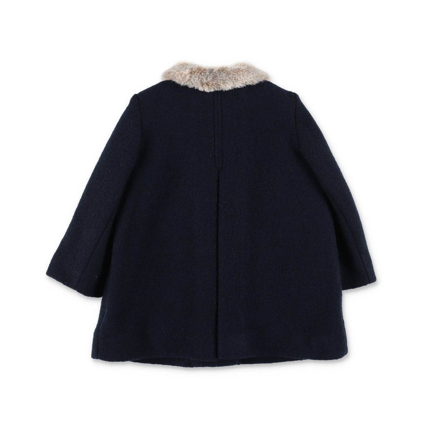 Blue pure virgin wool baby girl BONPOINT coat | Carofiglio Junior