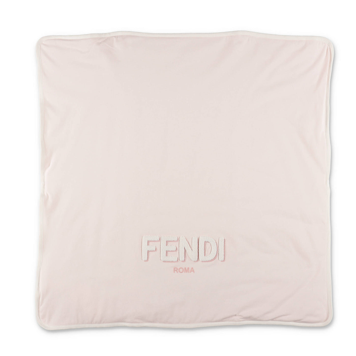 Pink cotton baby girl FENDI blanket | Carofiglio Junior