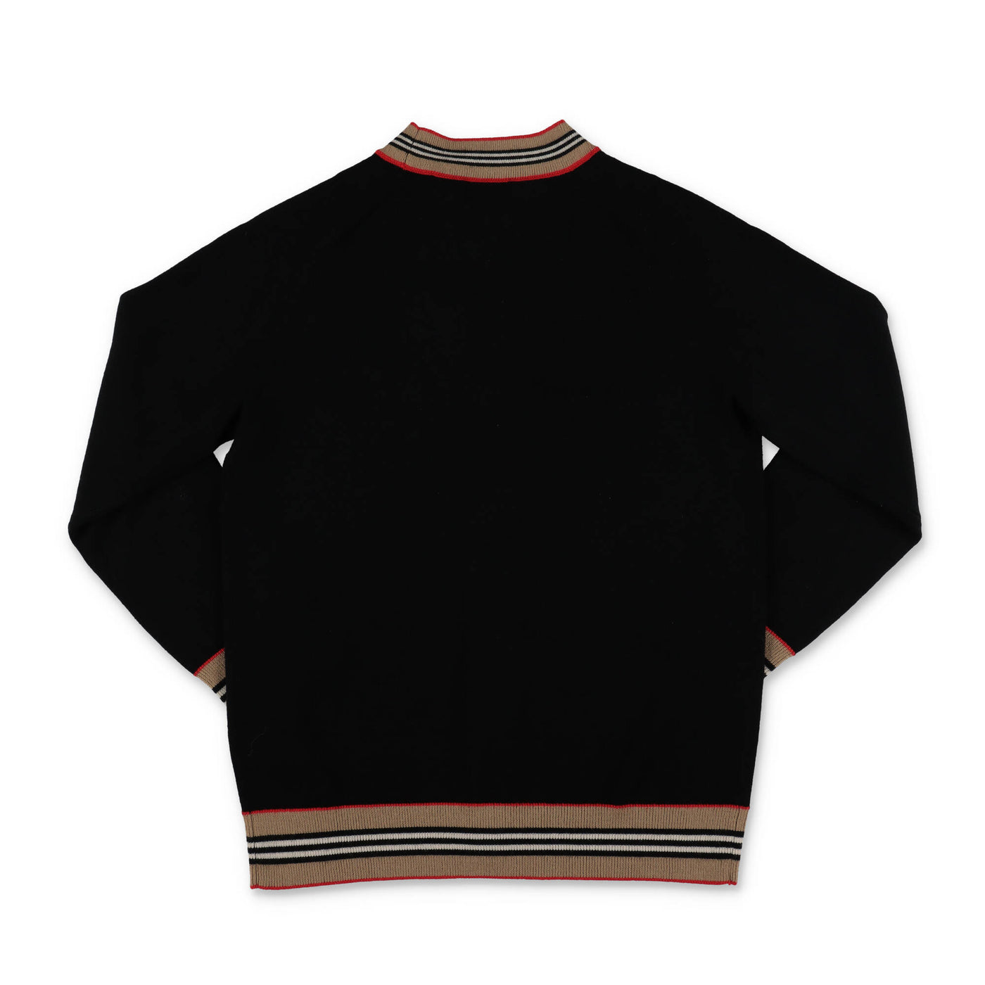 Graham black knit wool BURBERRY cardigan - Carofiglio Junior