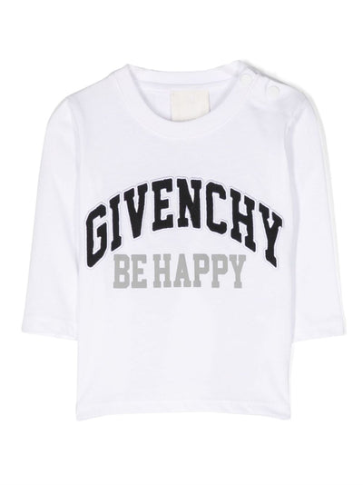 White cotton jersey baby boy GIVENCHY t-shirt | Carofiglio Junior