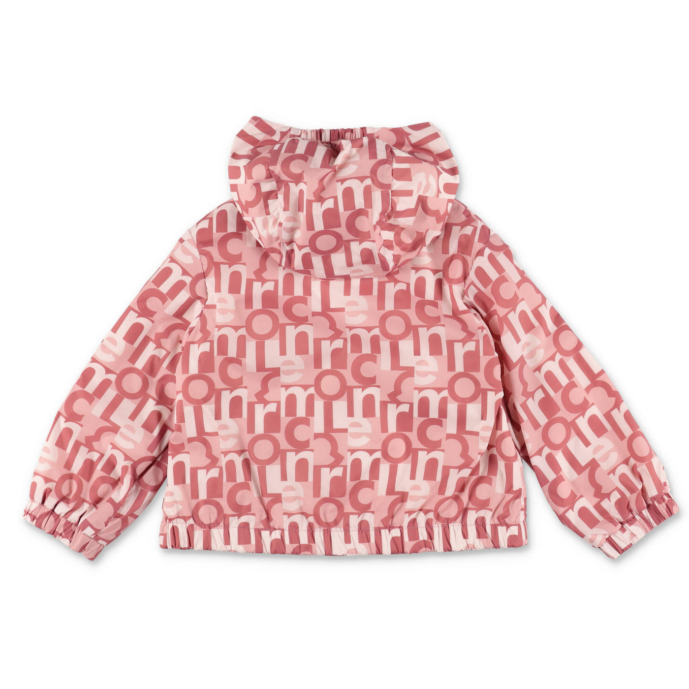 VERNANT pink logo nylon baby girl MONCLER hooded jacket - Carofiglio Junior