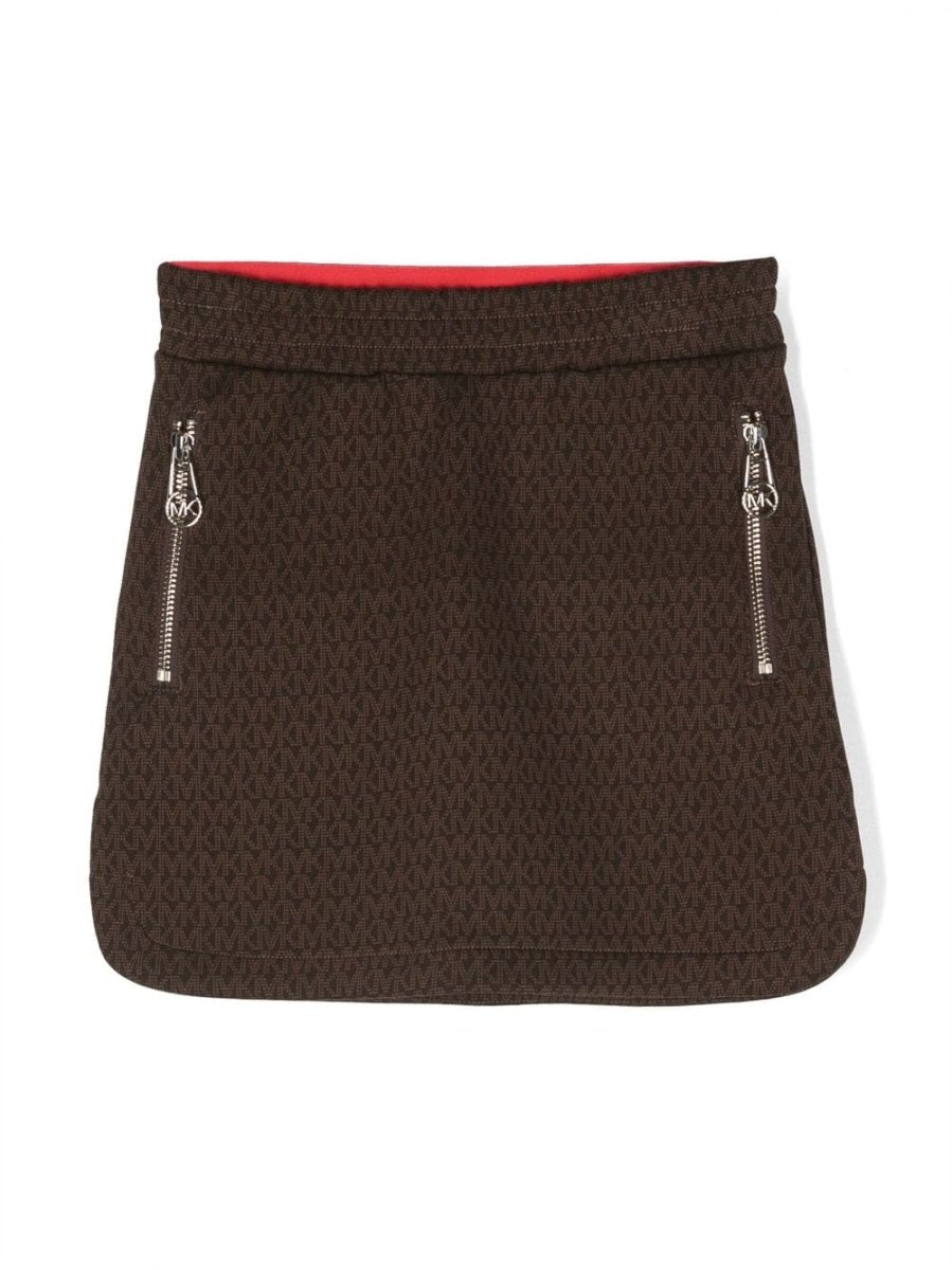 Brown viscose blend girl MICHAEL KORS sweat skirt | Carofiglio Junior