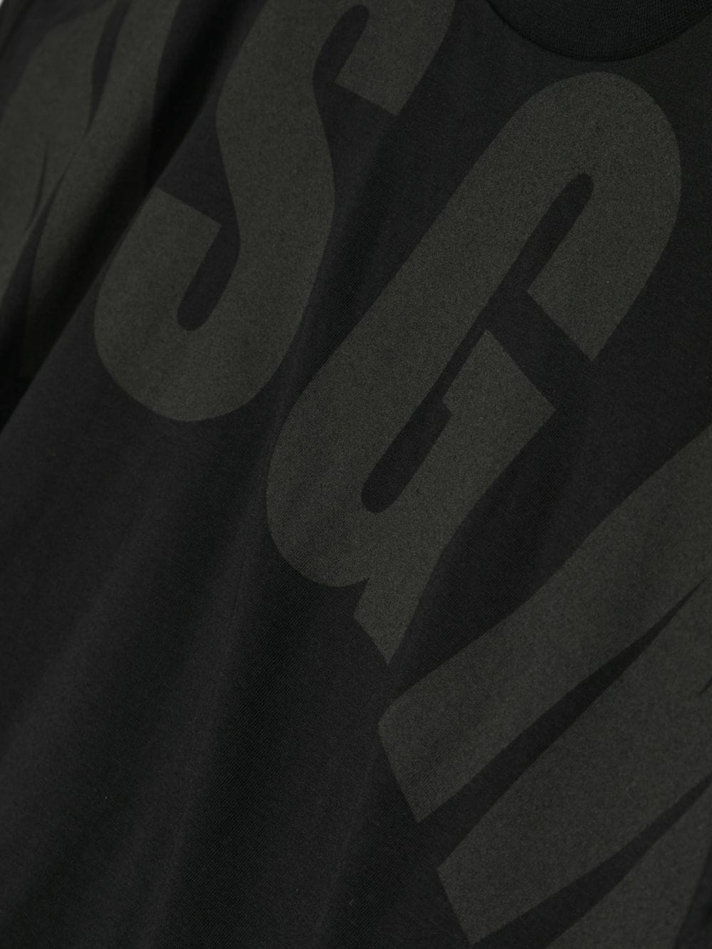 Black cotton jersey boy MSGM t-shirt | Carofiglio Junior