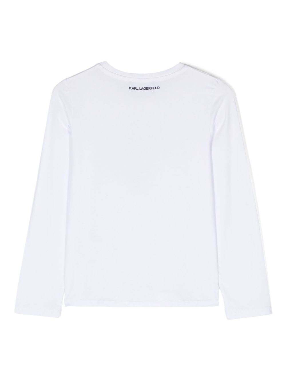 Choupette white cotton and modal girl KARL LAGERFELD t-shirt