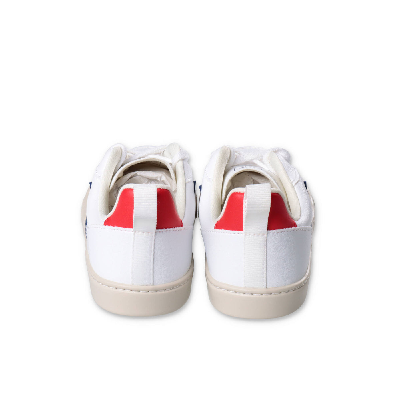White faux leather boy VEJA laced sneakers
