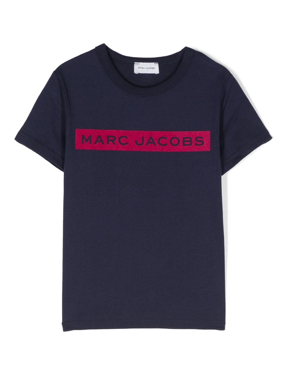 Navy blue cotton jersey boy MARC JACOBS t-shirt | Carofiglio Junior