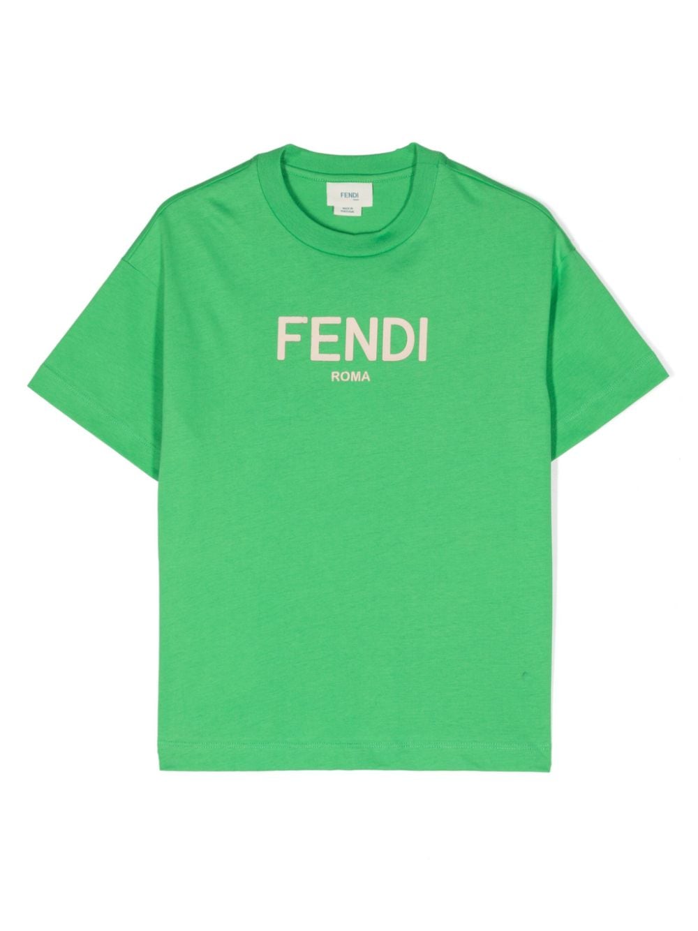 Maglietta FENDI bambino in jersey di cotone verde