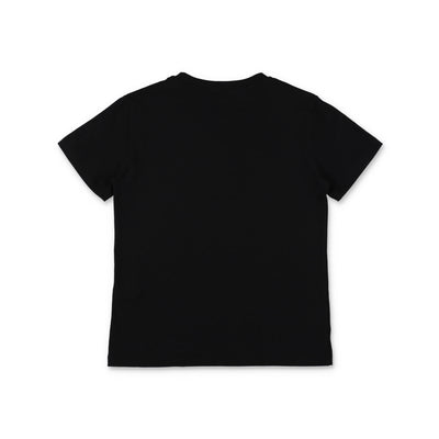 Black cotton jersey VERSACE t-shirt | Carofiglio Junior