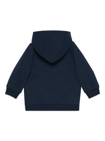 Navy blue cotton baby boy GUCCI hoodie