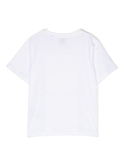 White cotton jersey boy BURBERRY t-shirt