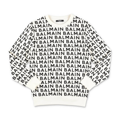 White cotton boy BALMAIN sweatshirt