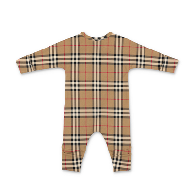 CLAUDE vintage check cotton baby boy BURBERRY set with romper and hat