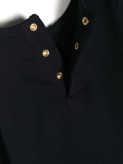 Navy blue cotton jersey baby girl CHLOE' t-shirt | Carofiglio Junior