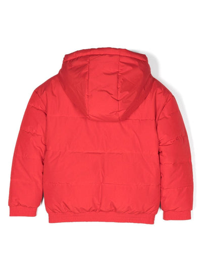 Reversible nylon boy KARL LAGERFELD padded jacket with hood | Carofiglio Junior