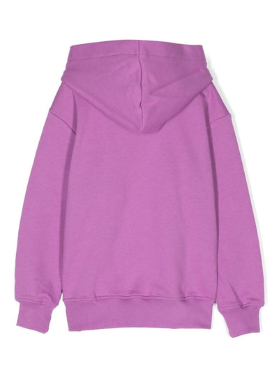 Purple cotton boy MSGM hoodie | Carofiglio Junior