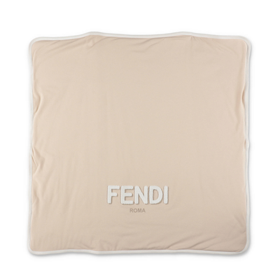Beige cotton baby FENDI blanket