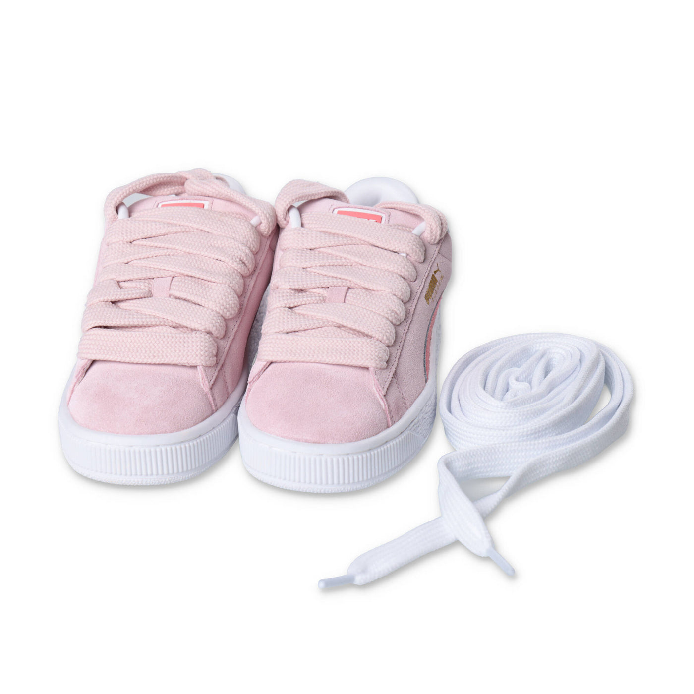 Pink suede leather girl PUMA sneakers