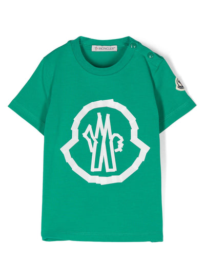 Green cotton jersey baby boy MONCLER t-shirt