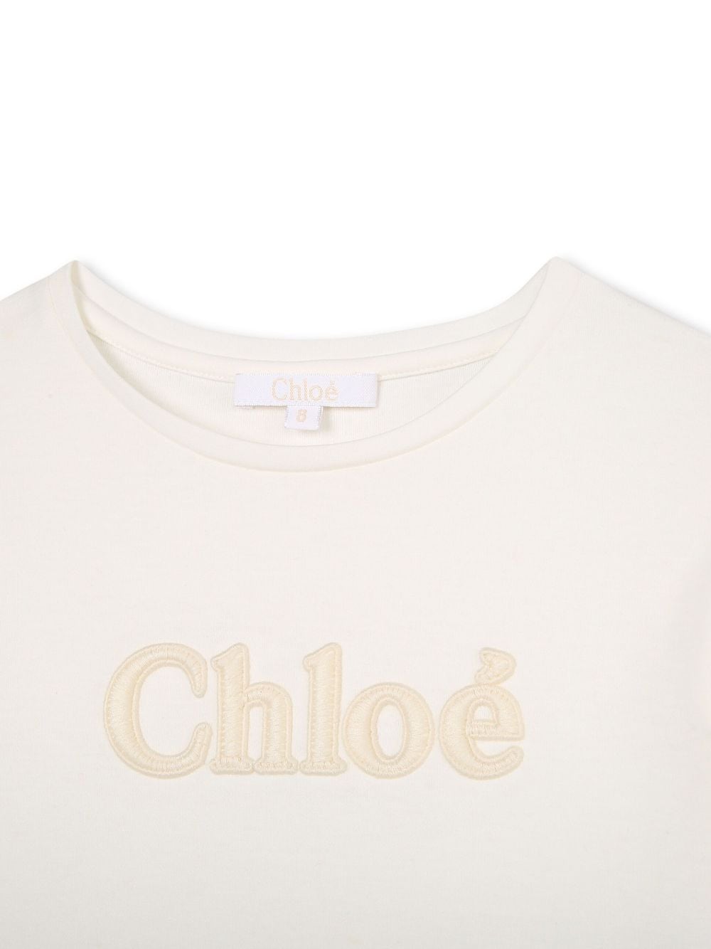 White cotton jersey girl CHLOE' t-shirt | Carofiglio Junior