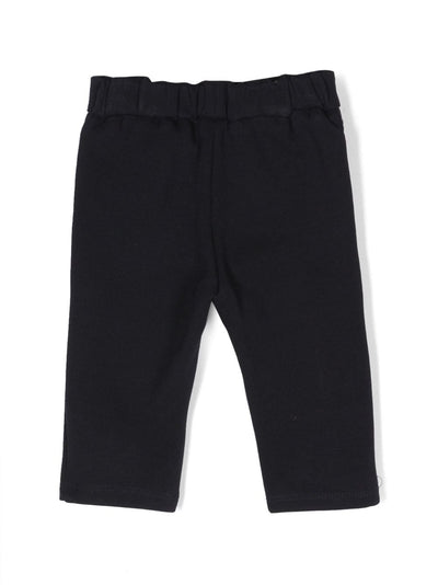Navy blue cotton and modal blend baby girl CHLOE' pants