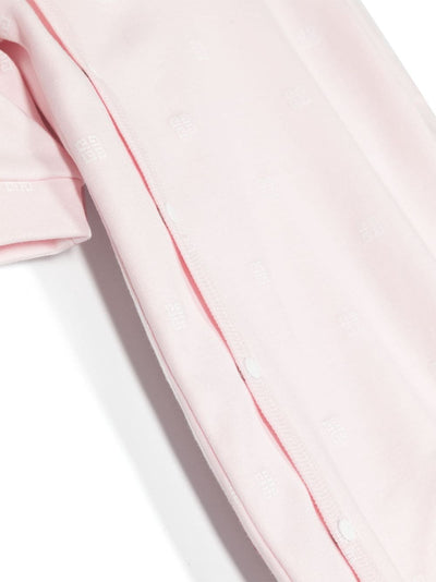 Pink logoed cotton jersey baby girl GIVENCHY onesie | Carofiglio Junior